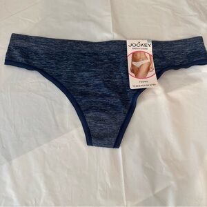 Women’s jockey, smooth and shine thongs, Small, Navy